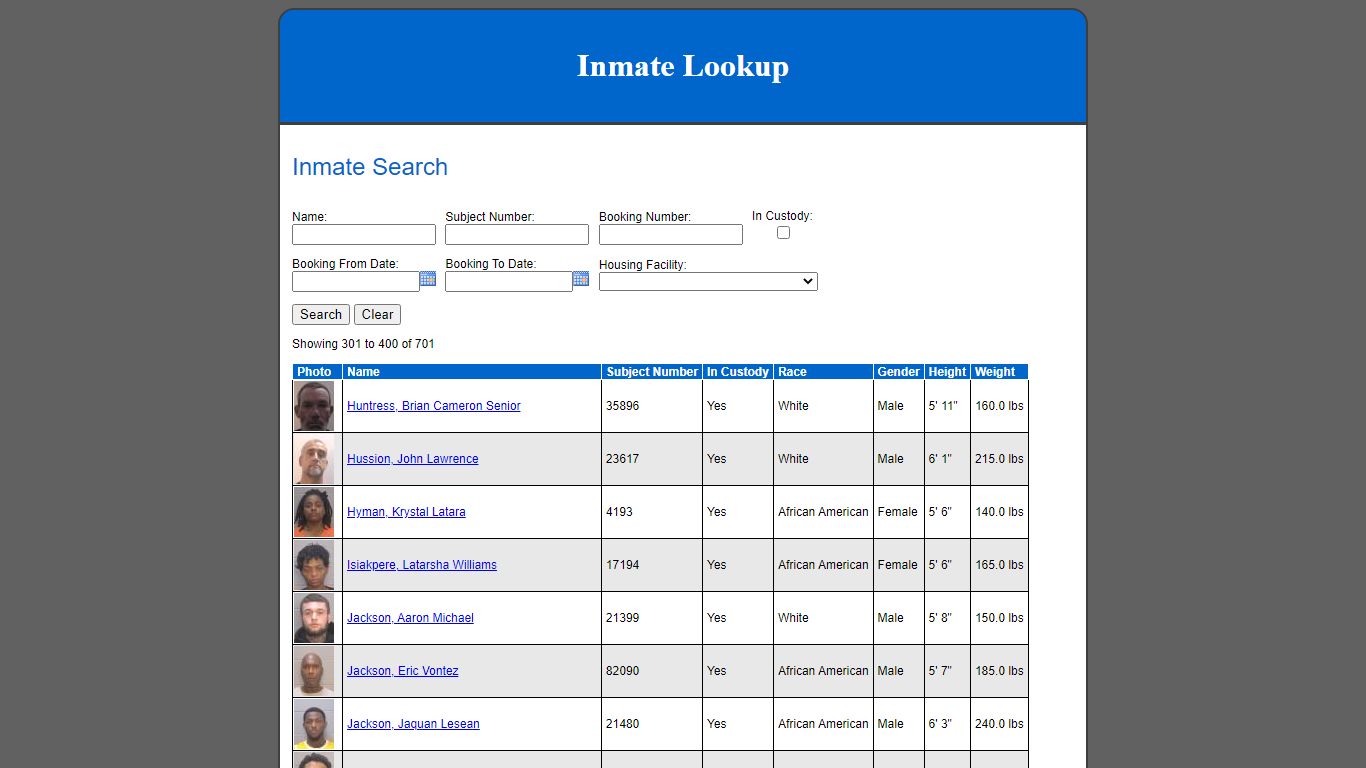 Inmate Search - Chesapeake, Virginia